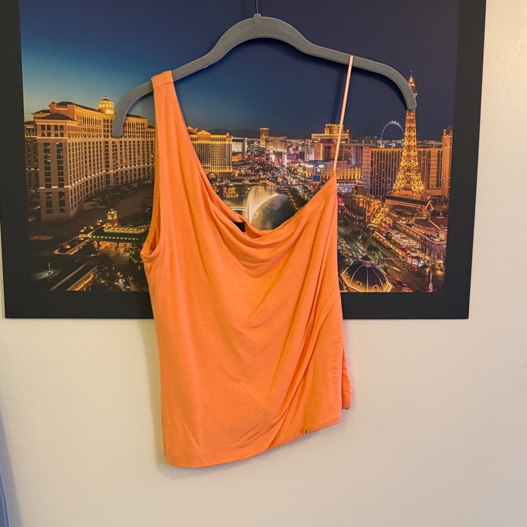 J. Crew Orange Summer Women's One-Shoulder Top Size Small
